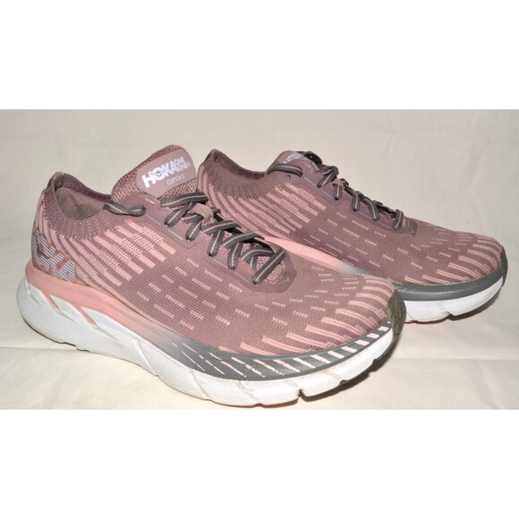 Hoka One One Clifton 5 Women’s Running Shoes Mauve Pink Sz 6.5 - Picture 1 of 9